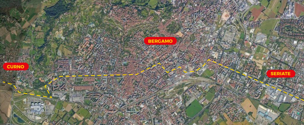 mappa percorso ciclopedonale